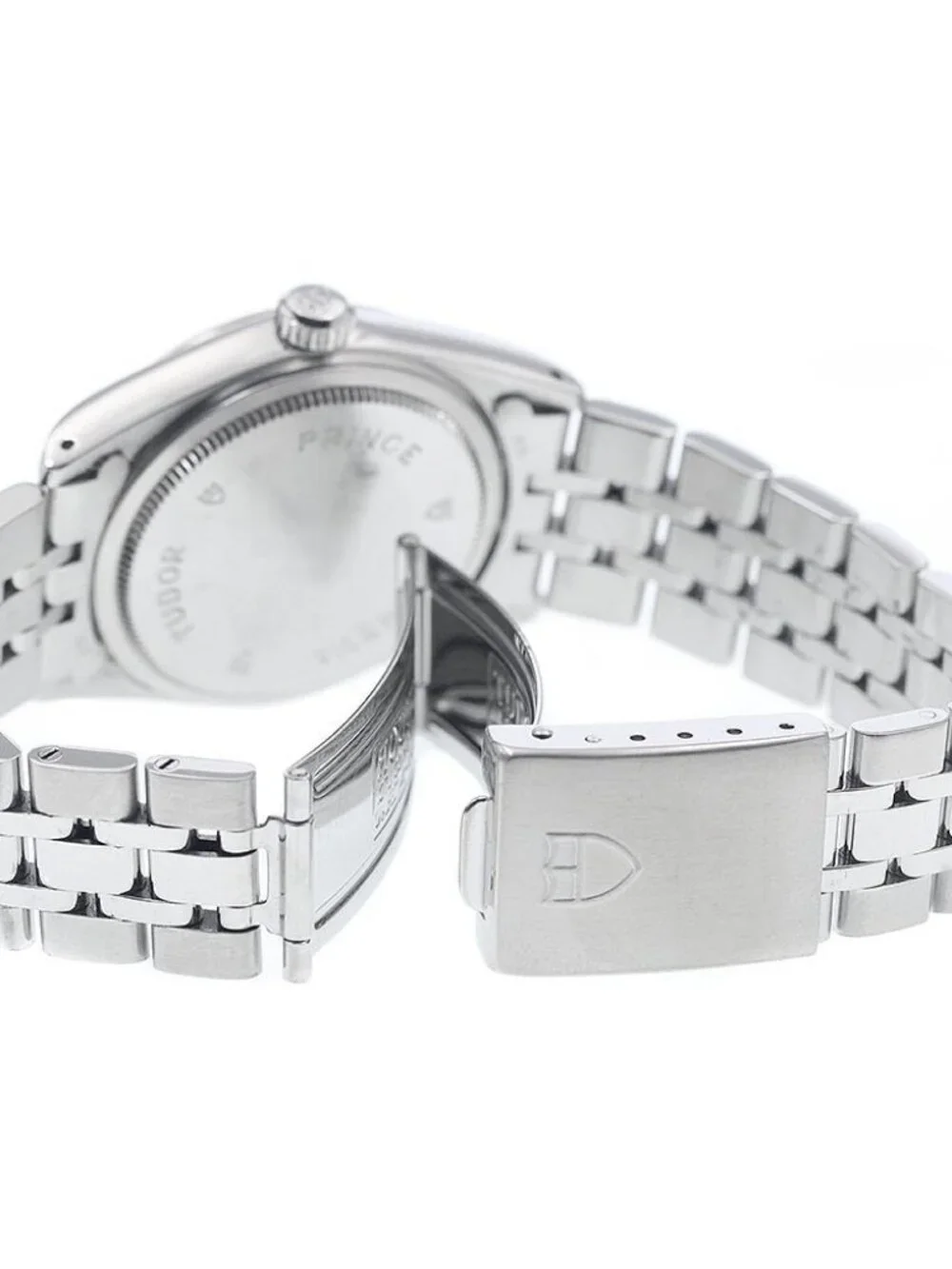 TUDOR Prince Date 72034 WG bezel 10P diamond Silver Dial Automatic Boy's_956976